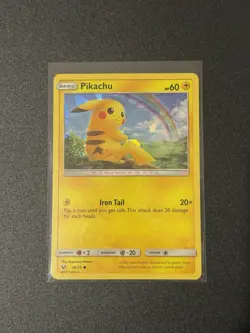 Pokemon TCG Cracked Ice Holo Shining Legends Pikachu 28/73 - Image 1