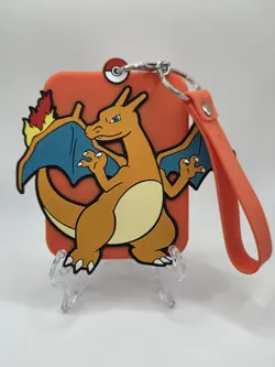 Pokemon S-Chinese Card CSMC 001/012 Charizard With Keychain Card Guard Display - Image 2