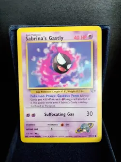 Pokemon TCG Sabrinas Gastly 97/132 English Gym Challenge Vintage - Image 1