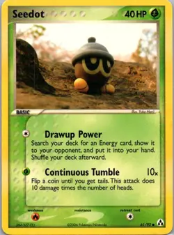 Pokemon TCG Seedot 61/92 Legend Maker LP - Image 1