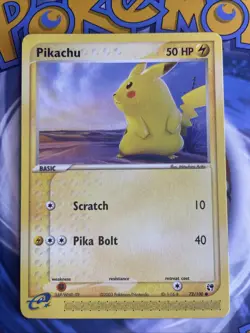 Pokemon Card - Pikachu Sandstorm 72/100 Common LP - Image 1