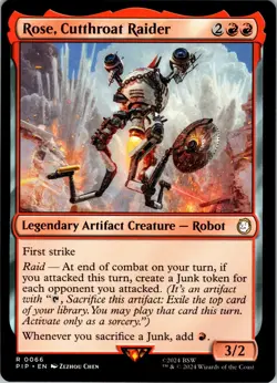 Rose, Cutthroat Raider – R – Legendary Artifact Creature — Robot – Normal – Univ - Image 1