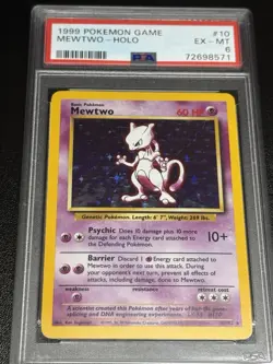 1999 Pokemon Base Set Unlimited Holo #10 Mewtwo PSA 6 - Image 1