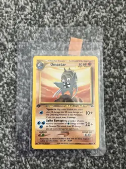 Pokemon TCG Omastar Neo Discovery 43/75 Regular 1st Edition Uncommon - Image 1