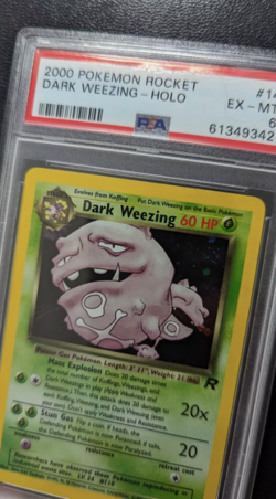 PSA 6 2000 TEAM ROCKET POKEMON DARK WEEZING 14/82 #14 HOLO RARE WOTC TCG GRADED - Image 3