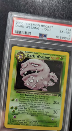 PSA 6 2000 TEAM ROCKET POKEMON DARK WEEZING 14/82 #14 HOLO RARE WOTC TCG GRADED - Image 4