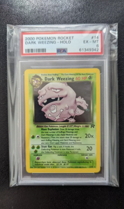 PSA 6 2000 TEAM ROCKET POKEMON DARK WEEZING 14/82 #14 HOLO RARE WOTC TCG GRADED - Image 5