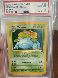 Pokemon 2000 Base Set 2 II Venusaur PSA 10 Gem Mint - Image 1