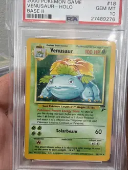 Pokemon 2000 Base Set 2 II Venusaur PSA 10 Gem Mint - Image 3