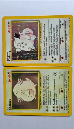 Chansey 3/102 MISPRINT HEAVY YELLOW INK ERROR HOLO Pokemon Base Set - Image 1