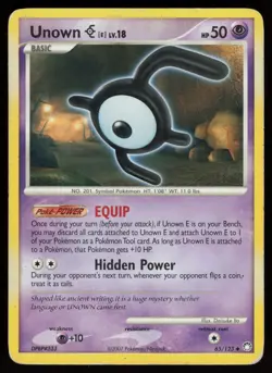UNOWN [E] 65/123 UNCOMMON MYSTERIOUS TREASURES POKEMON HP - Image 1