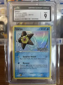 Pokemon 2006 Ex Delta Species Stamped Staryu Reverse Holo 85/113 CGC 9 MINT - Image 1
