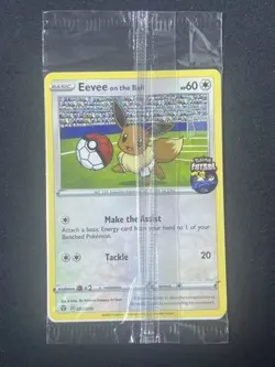 Eevee on the Ball Pokemon Futsal 2020 Promo Sealed - Image 1