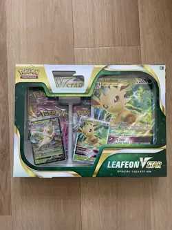Pokemon Leafeon VSTAR Special Collection Box - Sealed - Promo + 4 Boosters UK - Image 1