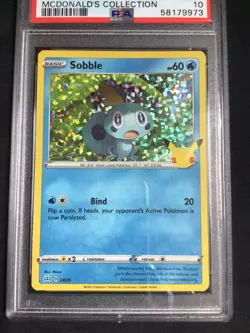 Pokemon Cards: McDonalds Collection Holo: Sobble 24/25: PSA 10 - Image 2