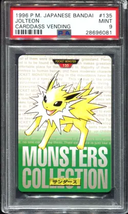 Jolteon #135 PSA 9 Carddass Vending Japanese 1996 Pokemon Card - Image 1