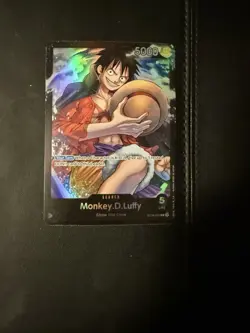 One Piece Monkey.D.Luffy ST08-001 Leader Foil Card NM English Edition - Image 1