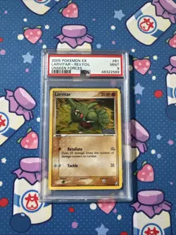 Pokemon EX Unseen Forces Larvitar Reverse Holo Foil Rare Card 61/115 PSA 9 - Image 1