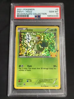 Pokemon Cards: McDonalds Collection Holo: Snivy 5/25: PSA 10 - Image 1
