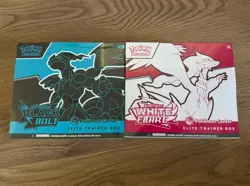 Pokemon TCG Black Bolt & White Flare Pokemon Center ETB Set Sealed - Image 1