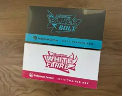 Pokemon TCG Black Bolt & White Flare Pokemon Center ETB Set Sealed - Image 2