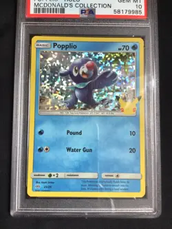 Pokemon Cards: McDonalds Collection Holo: Popplio 23/25: PSA 10 - Image 2