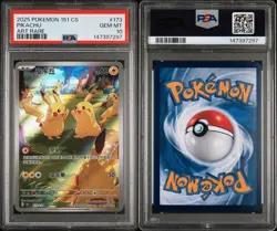 2025 POKEMON SIMPLIFIED CHINESE 151 C-COLLECTION AR #173 PIKACHU PSA 10 Gem Mint - Image 3