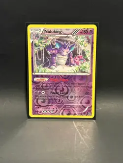 Nidoking 45/114 Rare Steam Siege Pokemon Reverse Holo Near Mint - Image 1