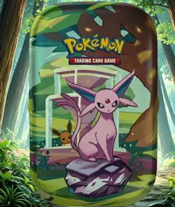 Pokemon TCG Espeon Mini Tin Prismatic Evolutions Sealed 2 Booster Packs NEW - Image 1