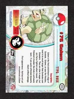 1999 Topps Pokemon T.V. Golem Holo #76 – NM - Image 2