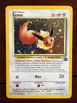Pokemon Black Star Promo Eevee 11 Holo MP Swirl - Image 1