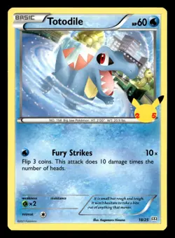 Totodile 18/25 McDonald's 25th Anniversary Stamped Promo 2021 Pokemon NM - Image 1