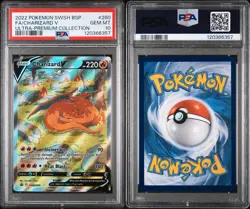 PSA 10 SWSH260 Pokemon Charizard V Ultra-Premium Coll. Full Alt Art Promo - Image 2