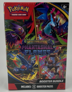 Pokemon TCG Mega Evolution Phantasmal Flames Booster Bundle 6 Booster Packs New - Image 1