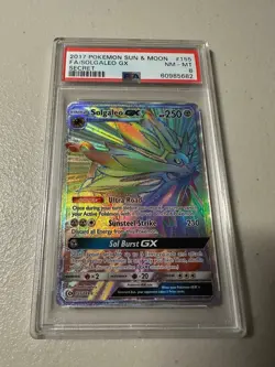 Solgaleo GX - 155/149 - Pokemon Sun & Moon Base Set Secret Rare Card PSA 8 - Image 1