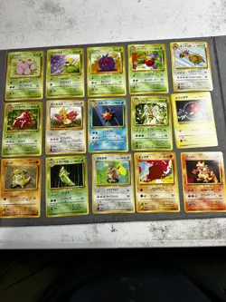 Lot - 15 Vintage Pokemon Pocket Monsters Japanese Cards 1996 - Image 1