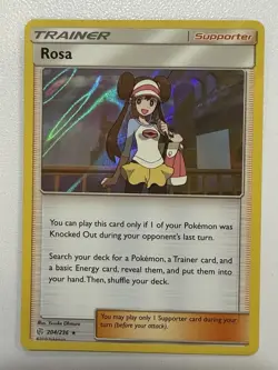 Rosa 204/236 Reverse Holo Rare Cosmic Eclipse Pokemon Card | NM - Image 1