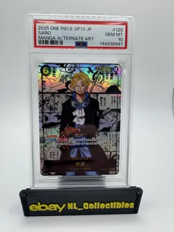 One Piece Sabo OP13-120 Manga Alternative Art Card PSA 10 - Image 1