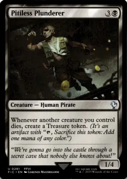 MTG Pitiless Plunderer Normal NM Commander: FINAL FANTASY Magic 281 - Image 1