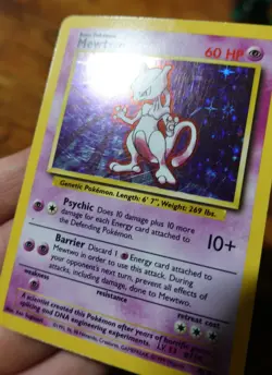 Mewtwo 10/102 Base Set Unlimited Holo Rare Pokemon Card HP/DMG^ - Image 4