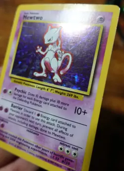 Mewtwo 10/102 Base Set Unlimited Holo Rare Pokemon Card HP/DMG^ - Image 5