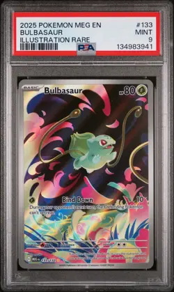 2025 Pokemon Mega Evolution Enhanced Box Topper BULBASAUR #133 PSA 9 - Image 1