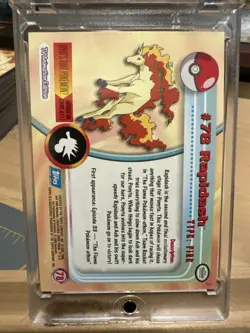 2000 Toppa Pokemon TV Animation Series 2 - Rapidash #78 Blue Topps Logo - Image 2