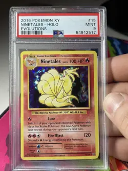 2016 Pokemon XY Evolutions 15/108 Ninetales Holo PSA 9 Mint - Image 1