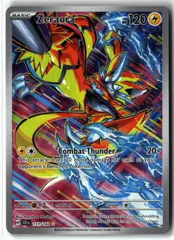 Zeraora ⭐ 151/142 Holo Illustration Rare Stellar Crown 2024 Pokemon NM - Image 1