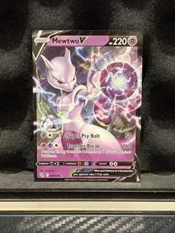 Pokemon TCG Mewtwo V 030/078 Ultra Rare SWSH Pokemon GO NM - Image 1