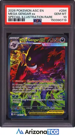 Pokemon 2026 Mega Gengar ex 284/217 SIR Ascended Heroes GEM MINT PSA 10 - Image 1