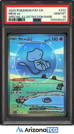Pokemon 2024 Mew ex 232/091 SIR Paldean Fates GEM MINT PSA 10 - Image 1