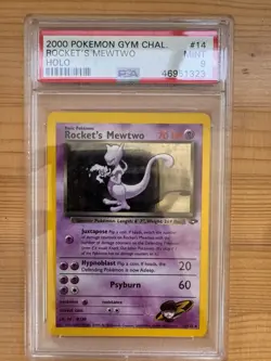 Team Rocket’s Mewtwo PSA 9 Pokemon WOTC 2000 Gym Challenge 14/132 Swirl Low POP - Image 4