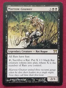 Magic The Gathering CHAMPIONS OF KAMIGAWA MARROW-GNAWER black card MTG - Image 1